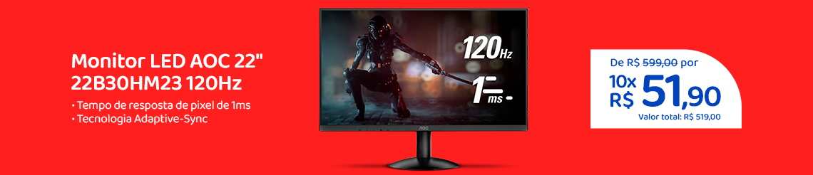 Ofertas da semana - Monitor LED AOC 21,5