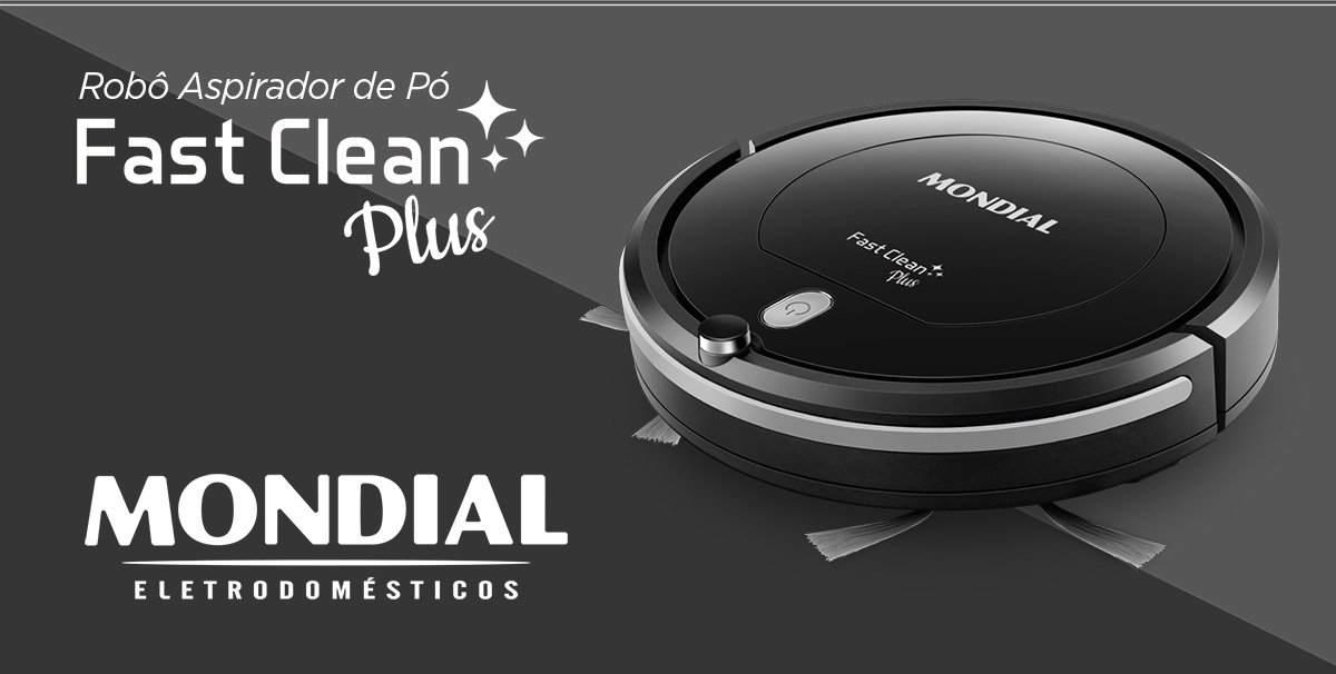 Robô Aspirador de Pó Fast Clean Plus Mondial