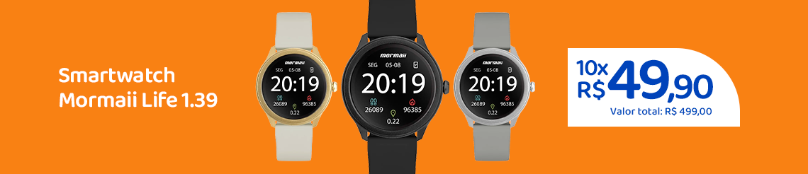 Ofertas da semana - Smartwatch Mormaii Life