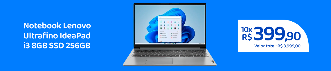 Ofertas da semana - Notebook Lenovo i3 8GB