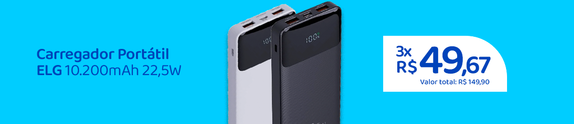 Ofertas da semana - Carregador Portátil ELG