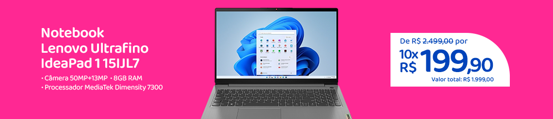Ofertas da semana - Notebook Lenovo Ultrafino