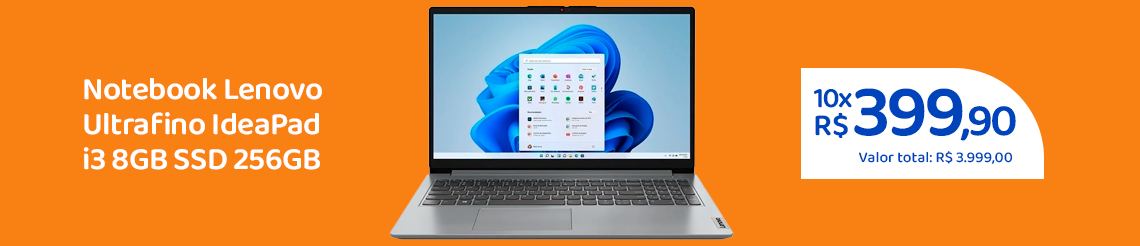Ofertas da semana - Notebook Lenovo Ultrafino Core i3