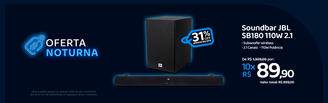 Oferta Noturna - Soundbar