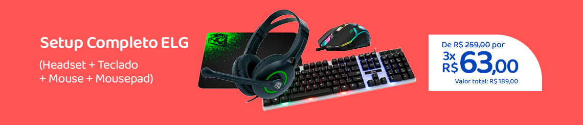 Ofertas da semana - Combo Gamer 4 em 1 ELG Canopus