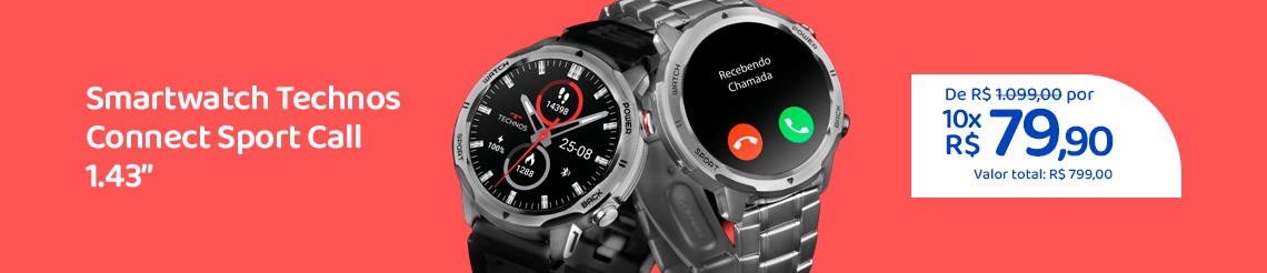 Ofertas da semana - Smartwatch Technos Connect Sport Call
