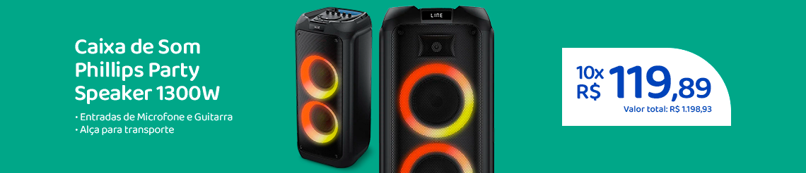 Ofertas da semana -  Caixa de Som Phillips Party Speaker