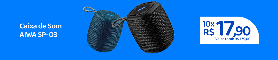 Ofertas da semana - Caixa Som AIWA SP-O3-B
