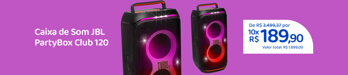 Ofertas da semana - Caixa de Som Bluetooth JBL PartyBox Club 120