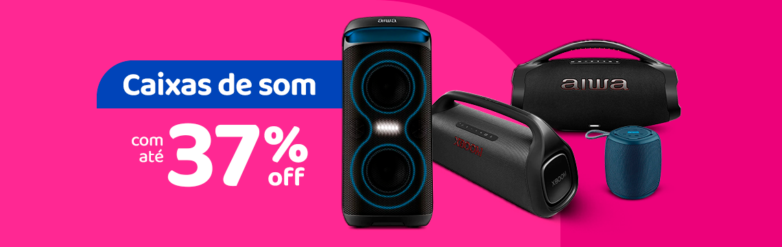 Caixas de som 37% off