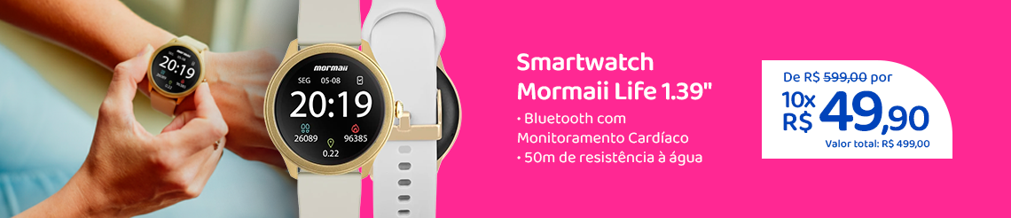 Ofertas da semana -  Smartwatch Mormaii Life 1.39
