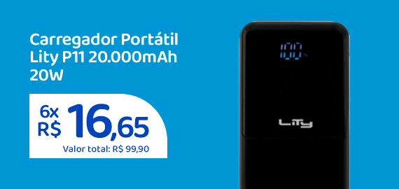 Ofertas da semana - Carregador Portátil Lity P11