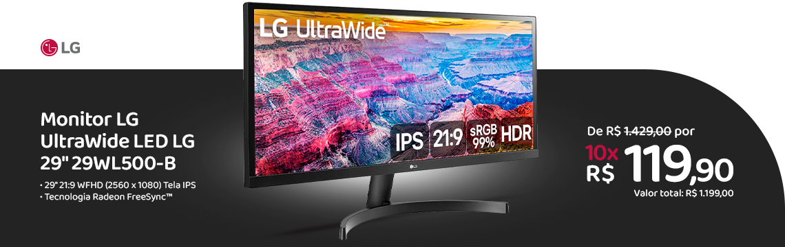 Oferta da Semana - Monitor LG