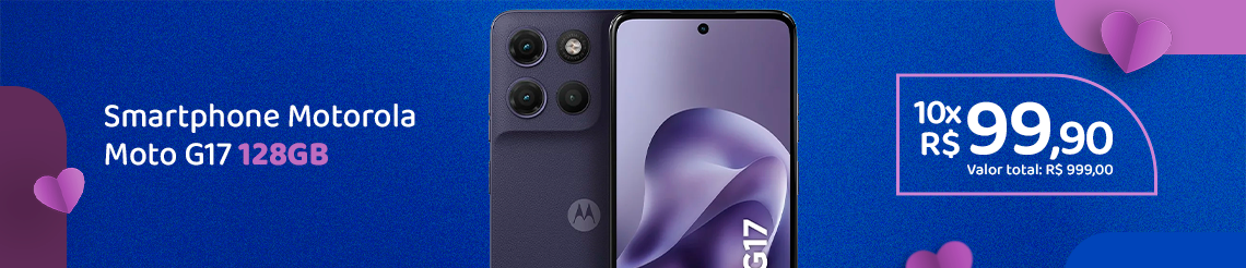 Ofertas das Mães - Smartphone Motorola Moto G17 128GB