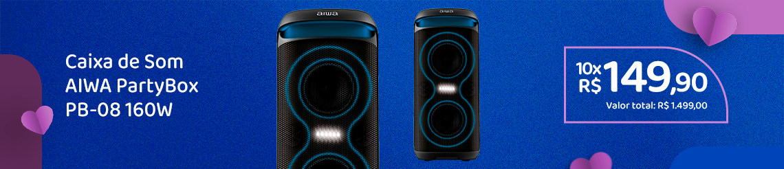 Ofertas das Mães -  Caixa de Som AIWA PartyBox
