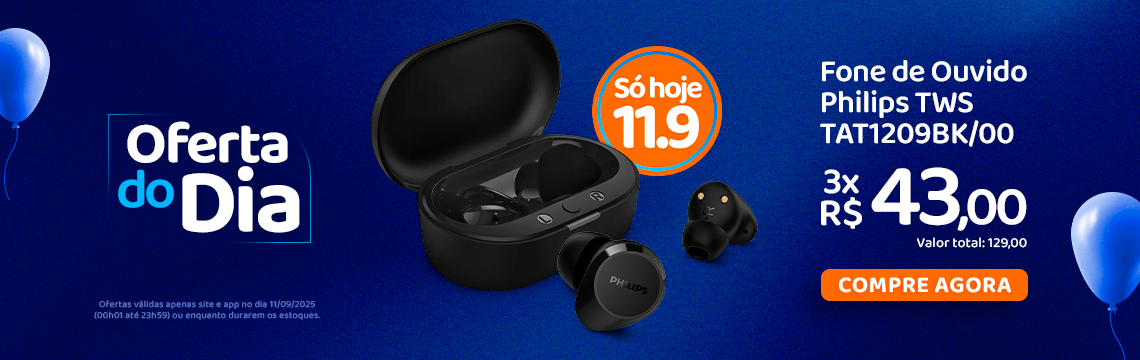 Oferta do Dia - 11/09 Fones Philips