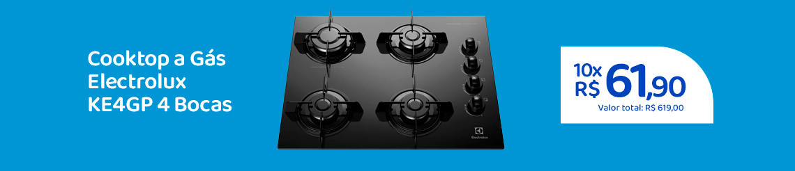 Ofertas da semana - Cooktop a Gás Electrolux 4 Bocas