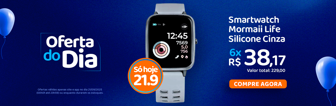 Oferta do Dia - 21/09 SMARTWATCH