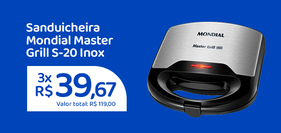 Ofertas da semana - Sanduicheira Mondial Master Grill S-20
