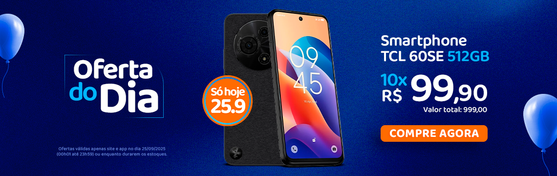 Oferta do Dia - 25/09 Smartphone TCL 60SE 512GB