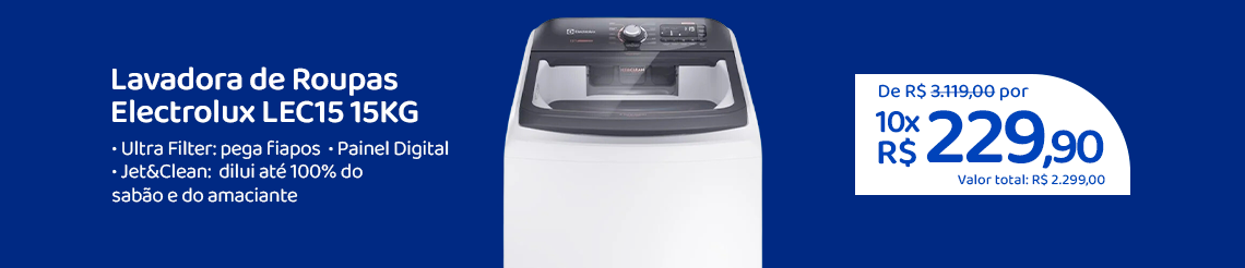 Oferta da semana - Lavadora Electrolux