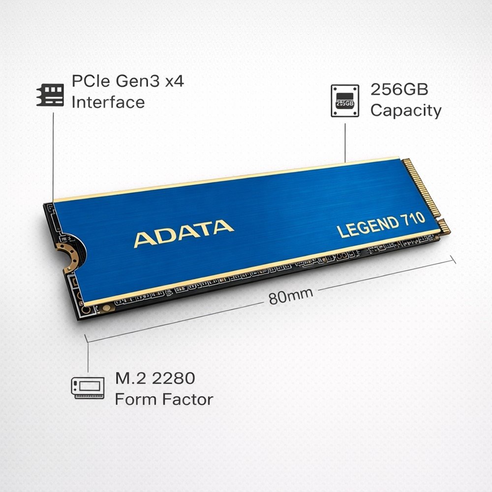 SSD NVMe 256GB M.2 2280 PCIe Gen3 x4 ADATA L | ADATA | Nagem