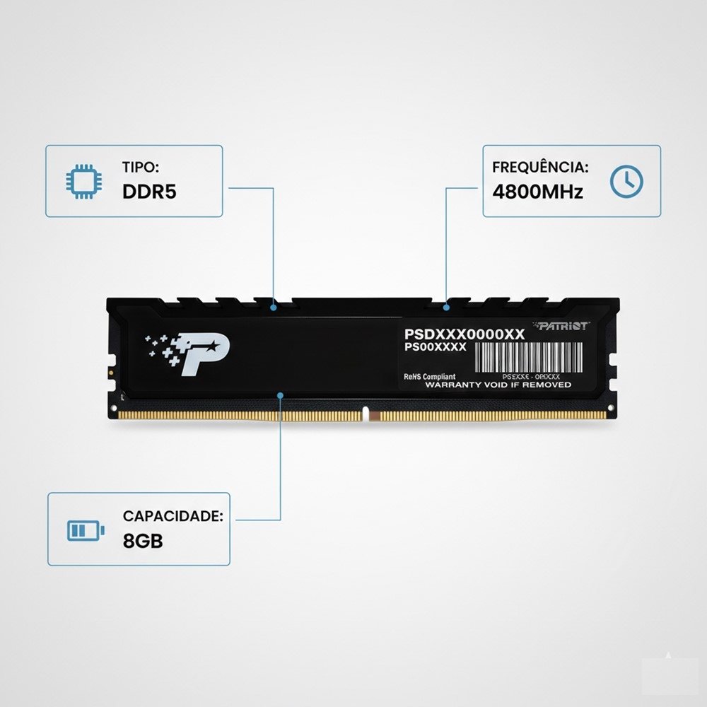 Memória RAM Patriot Signature Premium DDR5 | PATRIOT | Nagem