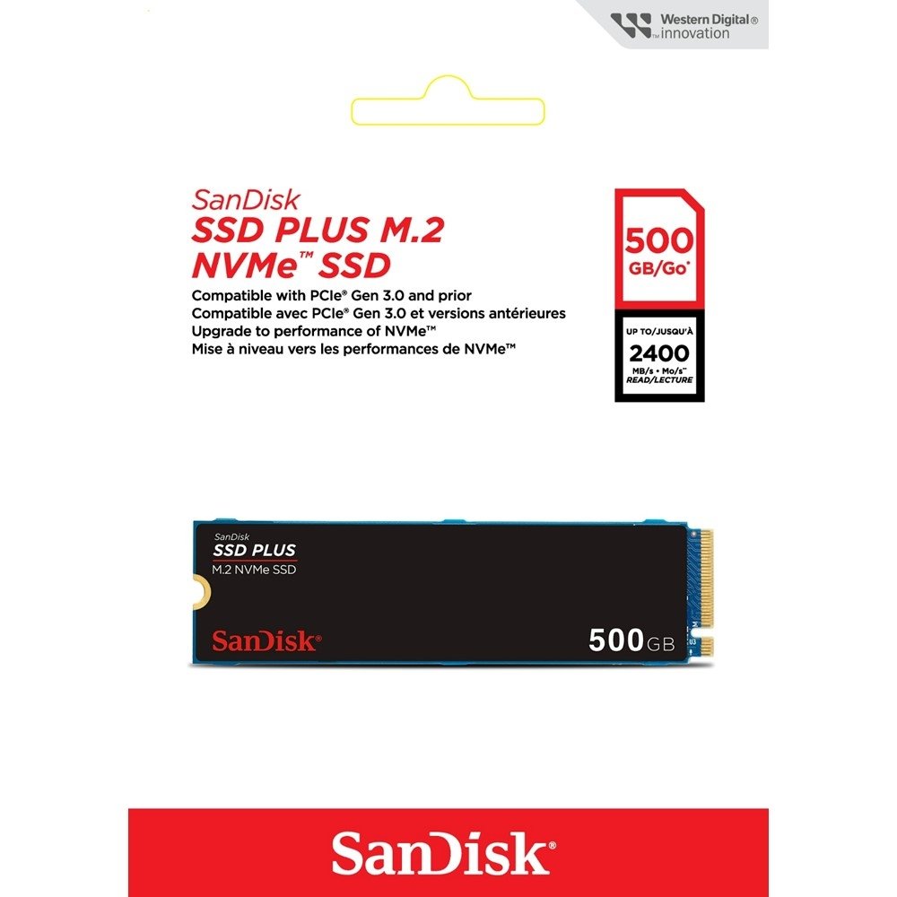 SSD Interno SanDisk Plus 500GB M.2 2280 NV | SANDISK | Nagem