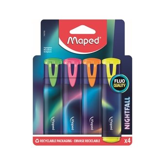 Marca Texto Maped Nightfall 4 Cores Sor...