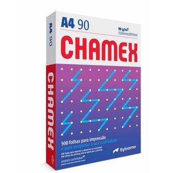 Papel Chamex A4 90g/m² 210mm x 297mm Super Branco 500 Folhas