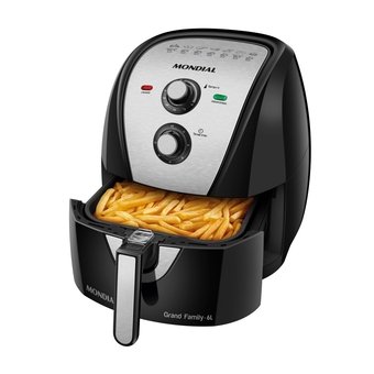 Fritadeira Elétrica Mondial 6L Air Fryer Sem Óleo AFN-60-BI Preto 110V