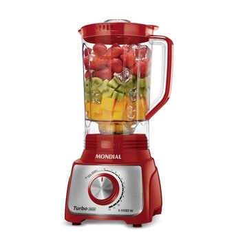 Liquidificador Mondial L-1100 3L com Filtro 12 Velocidades + Pulsar 1100W 220V Vermelho/Inox