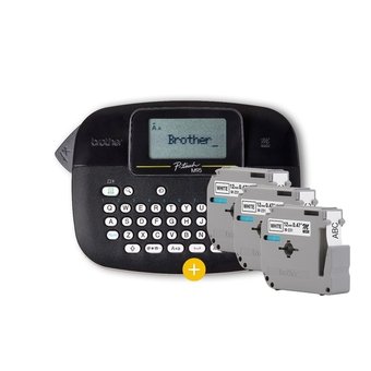 Rotulador Eletrônico Portátil Brother PT-M95BKP Preto com 3 Fitas M231