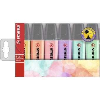 Marca Texto Stabilo Boss Pastel 6 Cores