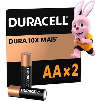 Pilha Alcalina Duracell AA com 2 Unidad...