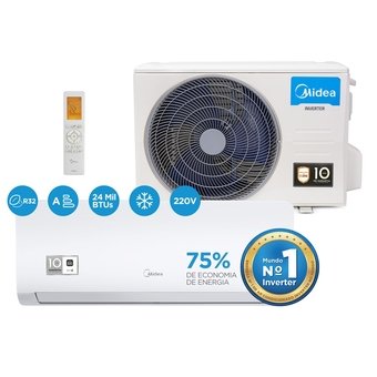 Ar Condicionado 24000 Btus Split HW Inverter Springer Midea Xtreme Save Connect High Wall Frio com Wi-fi 220v