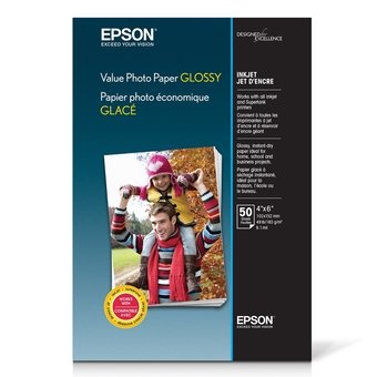 Papel Fotográfico Epson para Jato de Tinta 10x15cm 50 Folhas Glossy 183g/m² S400033