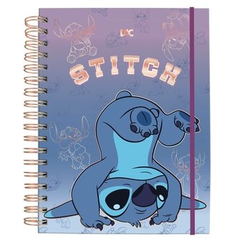 Caderno Smart Universitário Capa Dura 10x1 Disney Stitch 80 Folhas