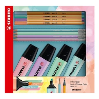 Kit Stabilo Pastel 4 Unidades Marca Tex...