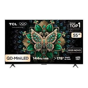 Smart TV TCL 55" 4K QD-Mini LED Google...