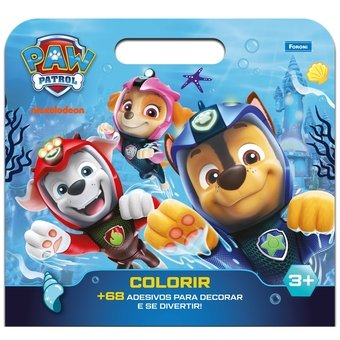 Álbum Colorir Maleta Patrulha Canina com 8 Folhas