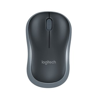 Mouse Logitech Wireless M185 Preto/Cinza