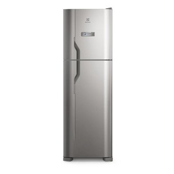 Refrigerador Electrolux Duplex DFX44 400 Litros Efficient Turbo Freezer Inox Look 220V