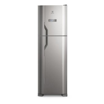 Refrigerador Electrolux Duplex DFX44 400 Litros Efficient Turbo Freezer Inox Look 110V