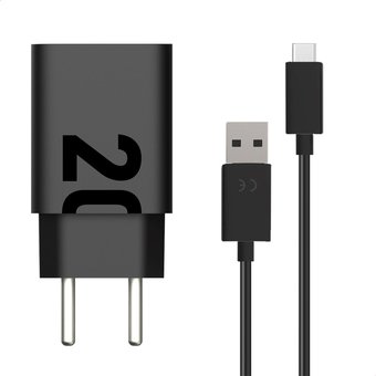 Carregador de Parede Motorola 20W USB-C Preto