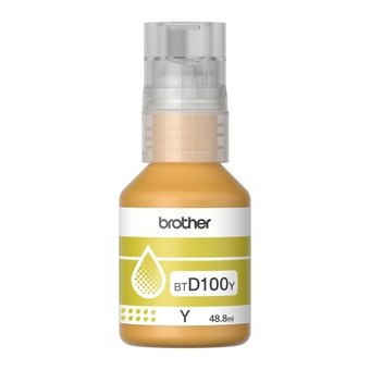 Garrafa de Tinta Brother BTD100Y Amarelo 5.000 Páginas para DCP-T230 DCP-T430W DCP-T436W DCP-T530DW DCP-T730DW DCPT830DW