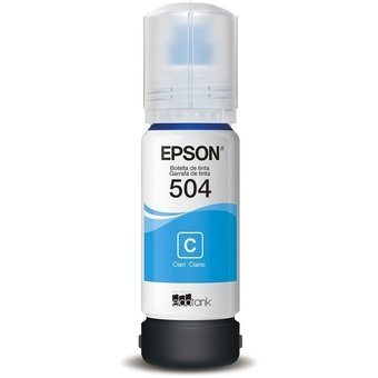 Garrafa de Tinta Epson T504222-BR Ciano 6.000 Páginas para EcoTank L4150 L4160 L4260 L6161 L6171 L6191 L6270 L14150