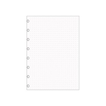 Refil para Caderno Inteligente Pontilhado Linha Branca Médio 30 Folhas 120g