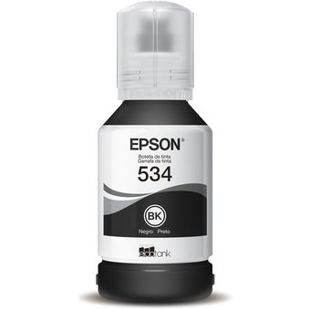Garrafa de Tinta Epson T534120-AL Preta 6.000 Páginas para EcoTank M1120 M1180 M3180 M3170 M2170 M2120 M2140