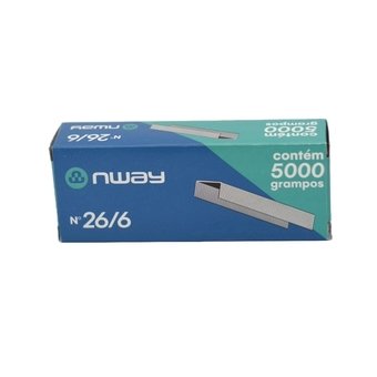Grampo 26/6 com 5000 Unidades Galvanizado Nway